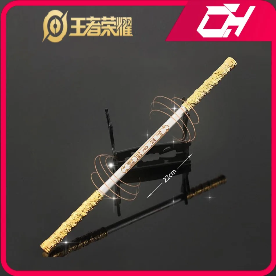 Honor of Kings Weapon Ascetic Sun Magic Golden-Clasped Rod Katana Sword Samurai Royal Japanese Katana  Anime Weapon Keychain Toy