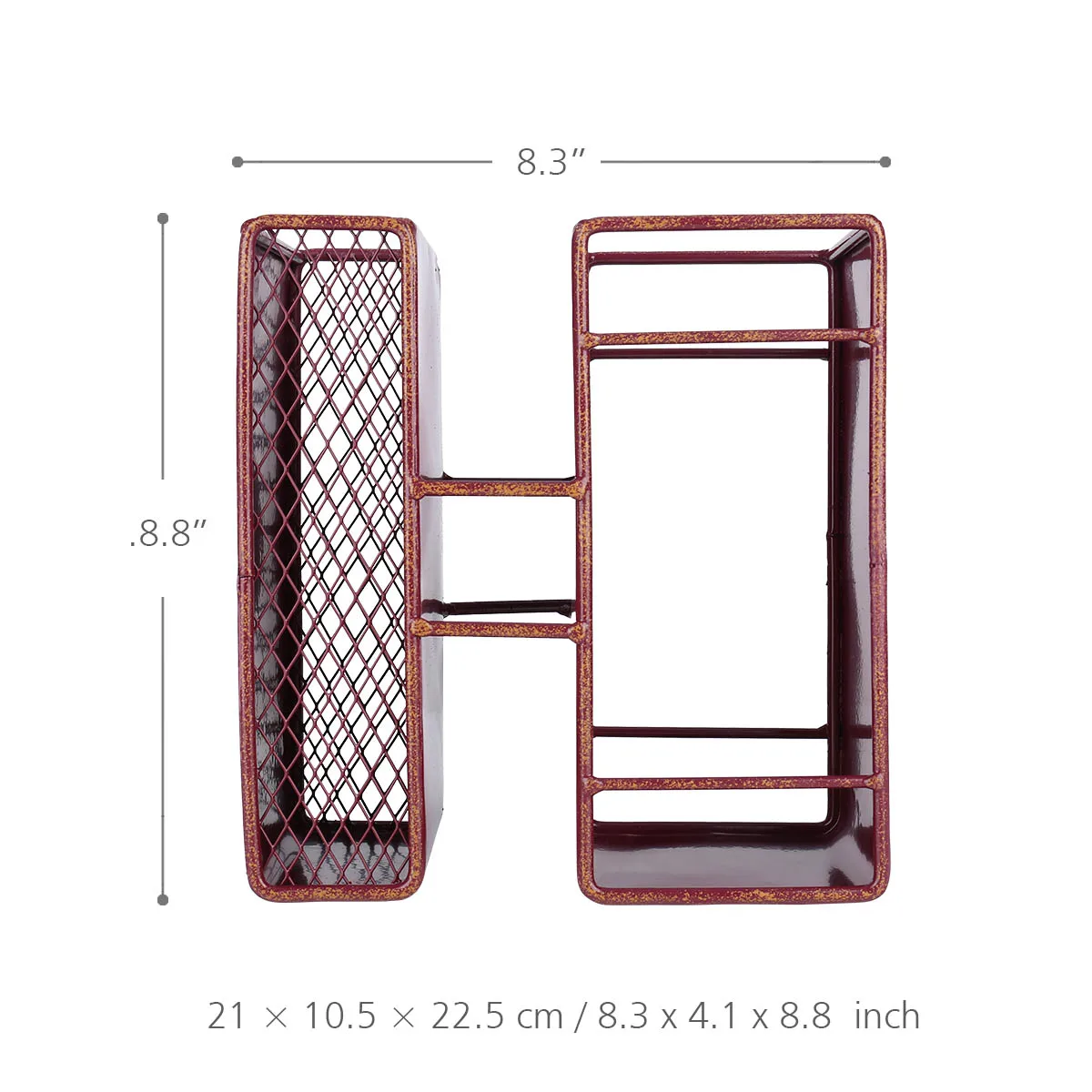 Винная Полка Tooarts Letter-h Железная И Деревянная Декоративная Подставка Для