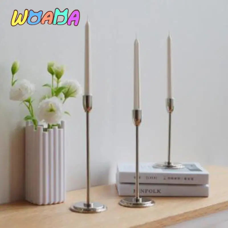 1:6 1:12 Dollhouse Miniture Single Candlestick Candle Sconces Wall Lamp Model Toy Mini Candlelight Dinner Decor Accessory Gift images - 6