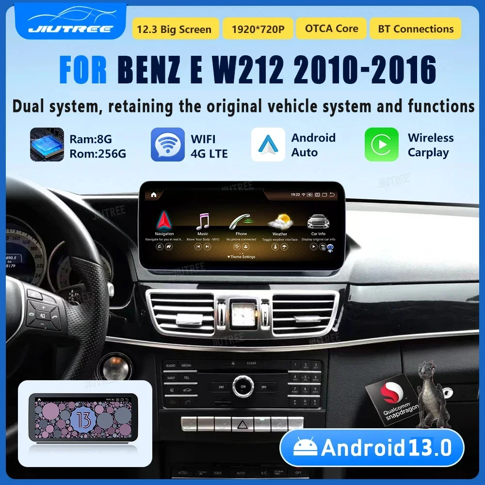 

Android 13 для Mercedes Benz E Class W212 2010 2011-2016 GPS навигация CarPlay HD дисплей автомобильное радио мультимедийная система