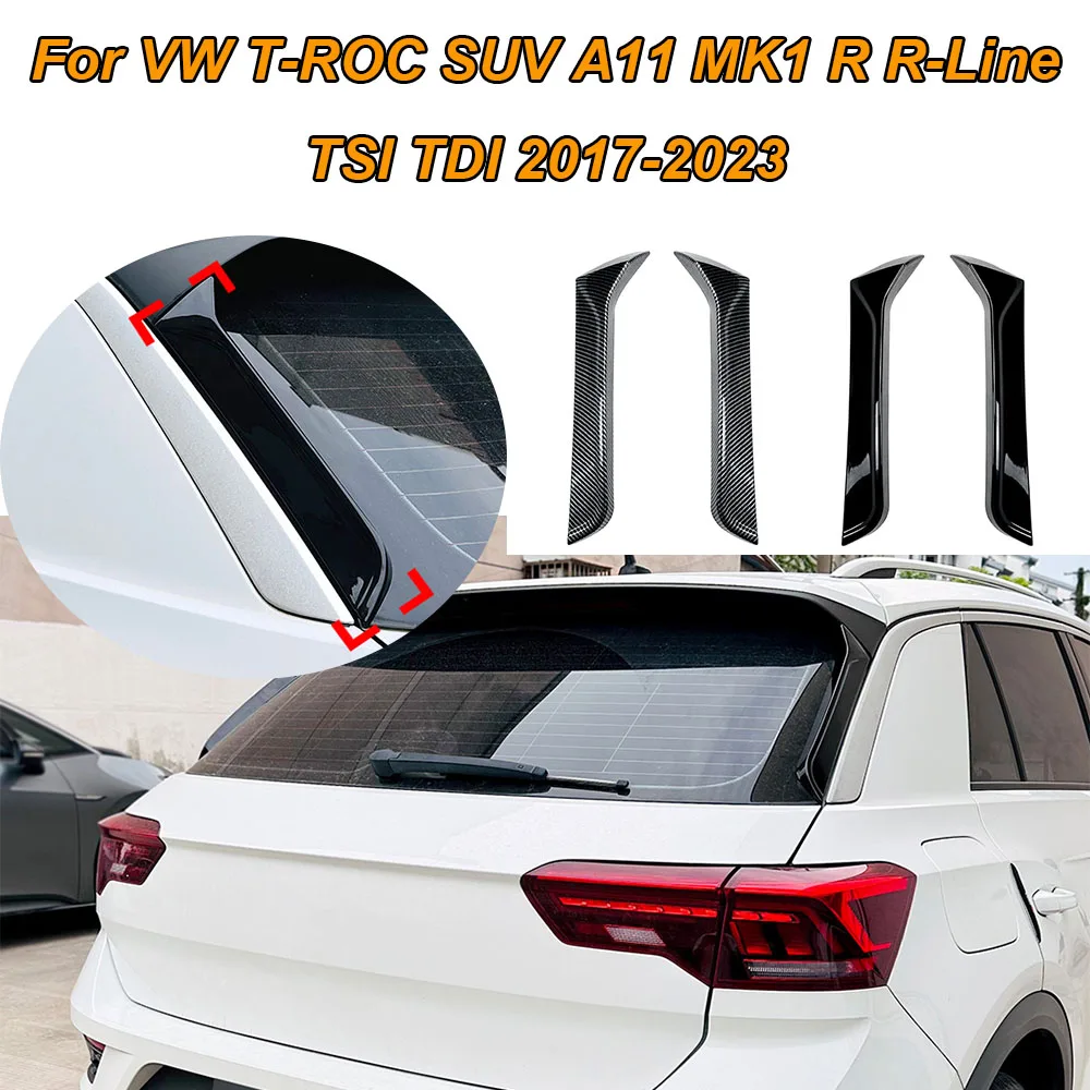 1 пара боковых спойлеров заднего стекла крыльев губ кузова для VW T-ROC SUV A11 MK1 R-Line TSI