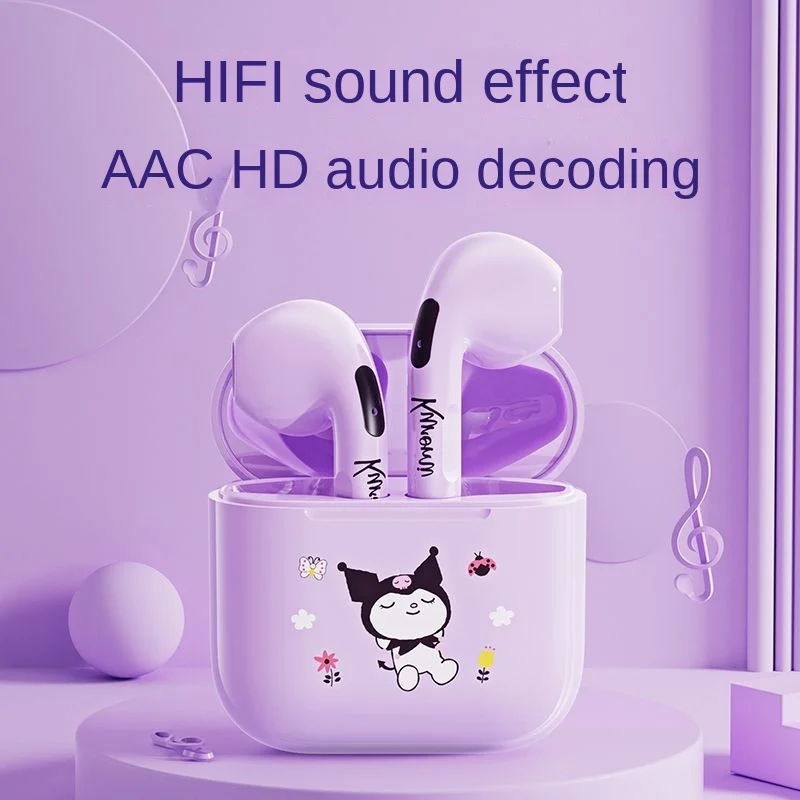 Sanrio Hello KittyMy melodyCinnamorollkuromiPompom Purin аниме Беспроводная bluetooth-гарнитура kawaii mini Милая