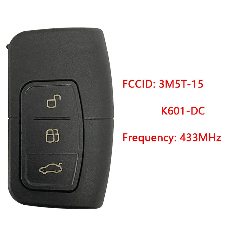 Фото CN 018048    Для Ford Mondeo Focus C-Max Galaxy 2005+ Смарт-ключ 3 кнопки 3M5T-15K601-DC 433 МГц 1698112   Бесключевой ИД №2