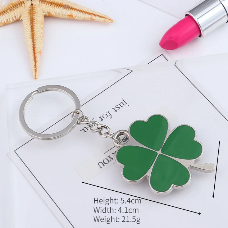 

Creative Four-leaf Clover Lucky Keychain Metal Car Keychain Holiday Gift Unisex