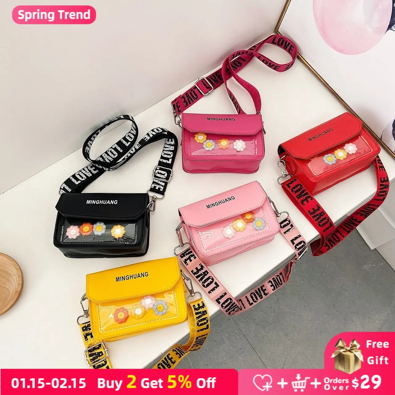 

Lovely Children's Square Shoulder Bag Fashion Princess Cute Mini Messenger Bags Baby Girls Wallet Accessories Coin Purse Handbag