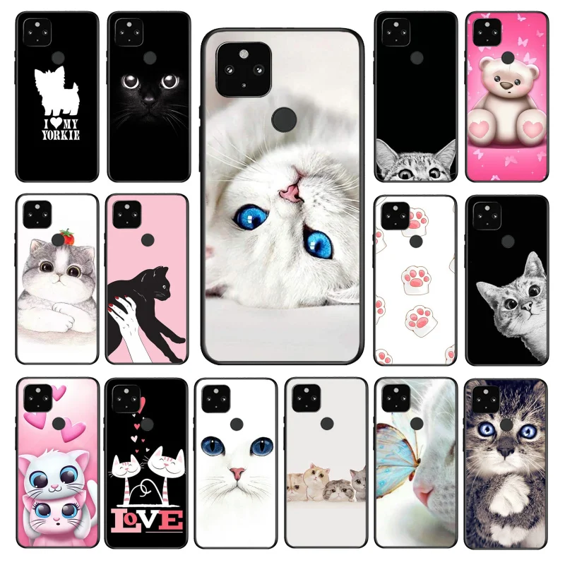 

New Year Gifts Cute Cat Phone Case for Google Pixel 7 Pro 6A 6 Pro 5A 4A 3A Pixel 4 XL Pixel 5 6 4 3 XL 3A XL 2 XL