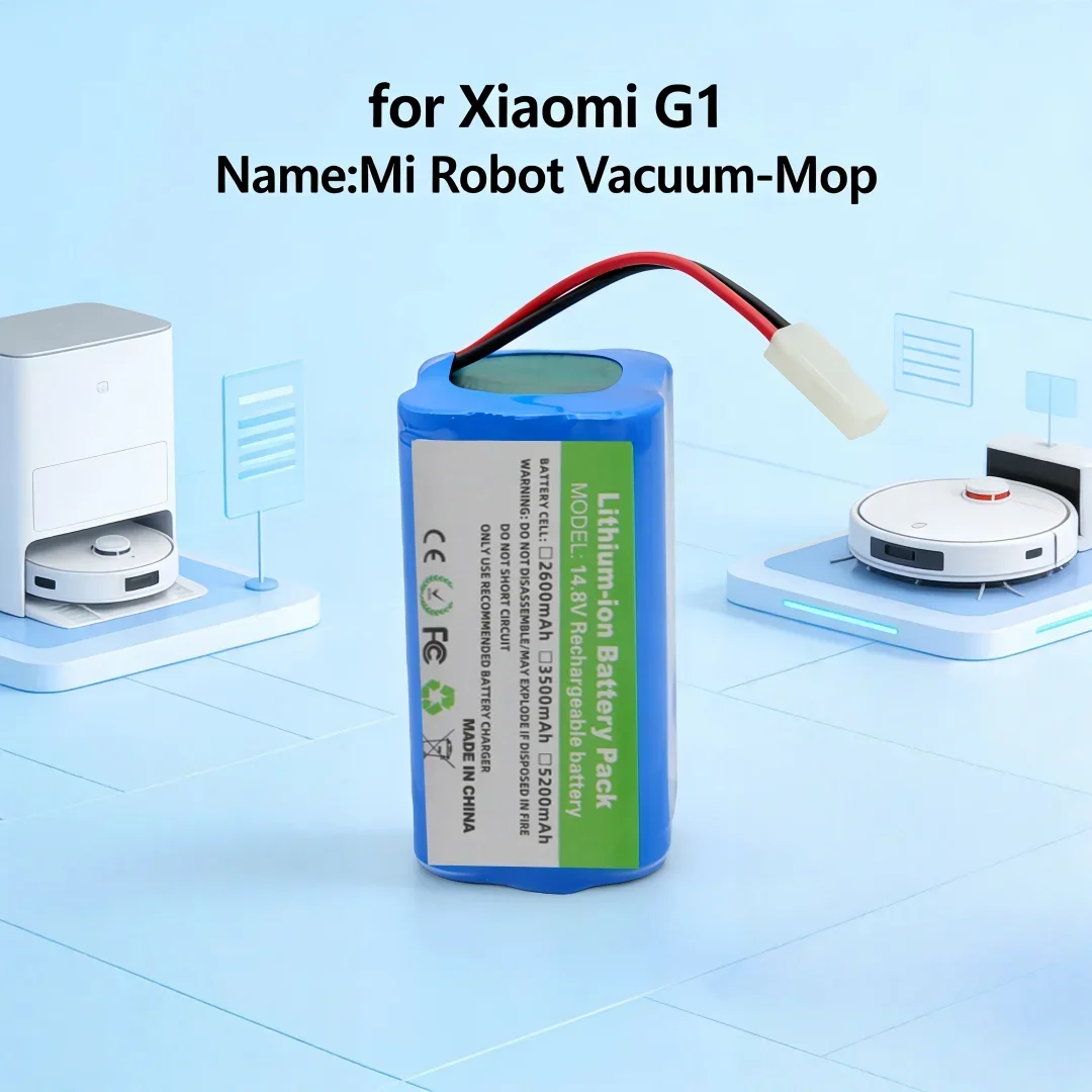 Фото Аккумулятор 14.4V 5200mAh с увеличенным сроком службы, литий-ионный, премиум-класса, для Xiaomi Mi Vacuum-Mop Essential MJSTG1 №3