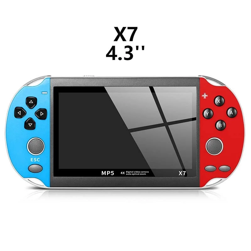 

X7 Handheld Game Console Portable Audio Video Game Player 4.3 5.1 7.1 Inch HD Screen 10000+ Free Games For PS1 GB Best