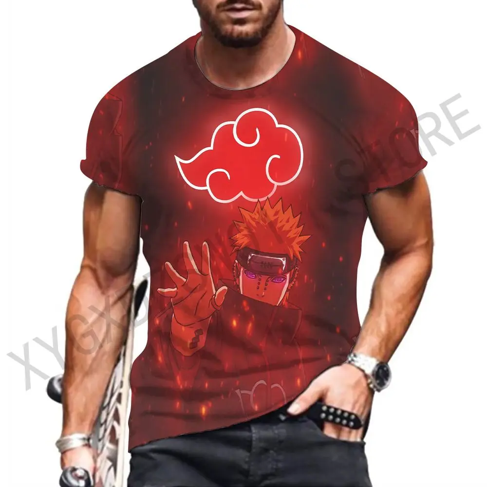 

T-shirts Man Oversized 6XL Men's Summer Clothes Clothing Naruto T-Shirt Treasure Kpop Anime Hot Sale Blouse Cool Harajuku Style