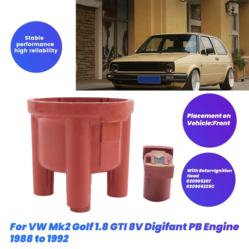 Крышка автомобильного распределителя с ротором + головкой зажигания 030905207 030905225 C