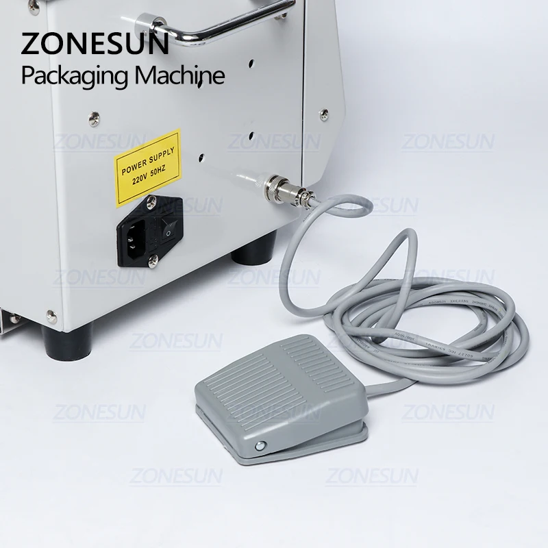 ZONESUN Automatic Strapping Machine Opp Hot Melt Supermarket Vegetable Baler For Sausage Food Tape Binding