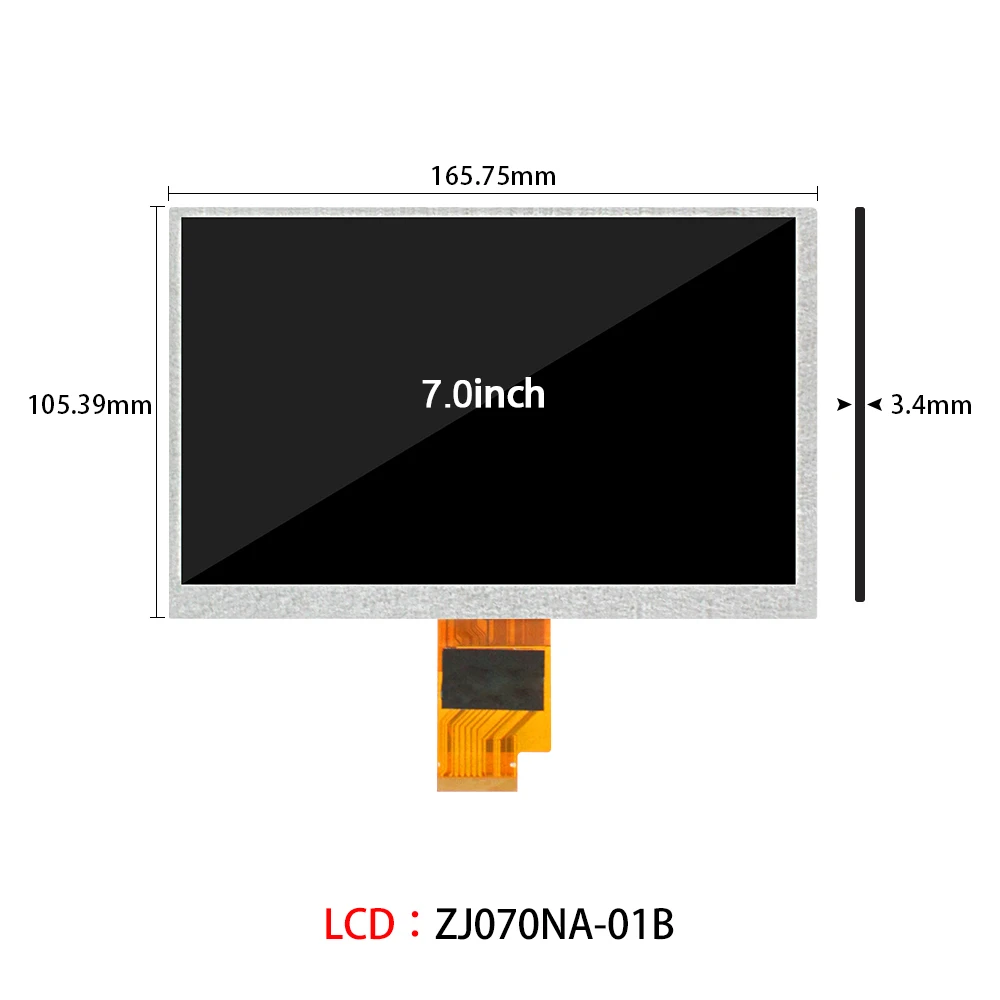 7 0 дюймовый ЖК-дисплей HD экран 1024(RGB)× 600 емкостный сенсорный с HDMI платой ZJ070NA-01B для