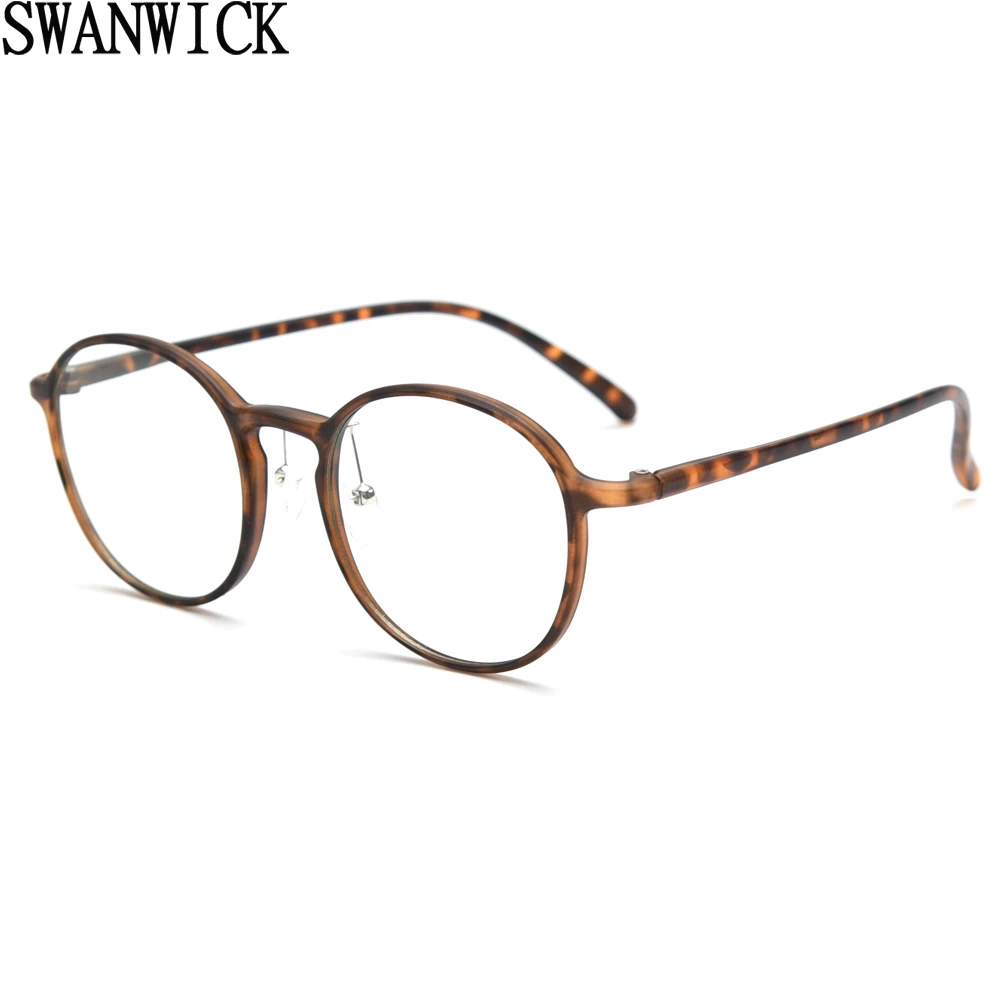 

Очки Swanwick женские тонкие tr90, ретро женские большие круглые очки в оправе, мужские Оптические ультралегкие подарочные изделия в Корейском ст...