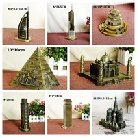 30 kind metal handicrafts pisa tower egyptian pyramids building model kremlin empire state building ornaments architects gifts