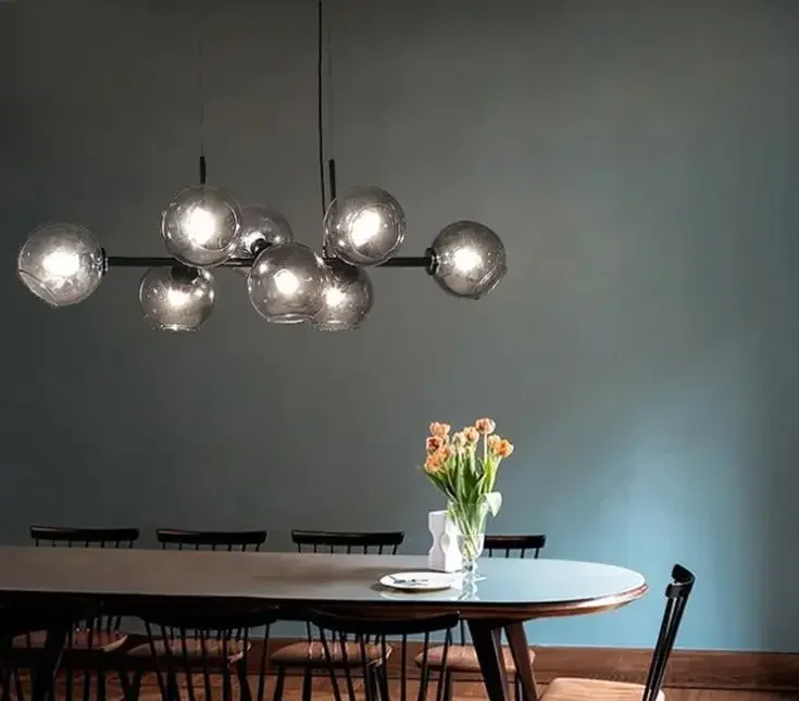 Прозрачный/коньяк скандинавский лофт стеклянный шар подвесные светильники