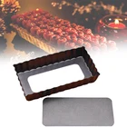 6 шт. 4 дюйма антипригарная Кастрюля, прямоугольная форма для торта, формы для фруктов, пирога, пиццы, форма для торта со съемным дном, кухонная посуда для выпечки