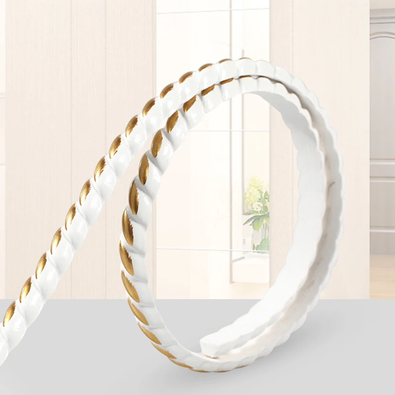 

10mm Pvc Decorate Soft Line Wallpaper Edge Strip Background Wall Molding Line Room Bathroom Mirror Line Furniture Decor Supplies