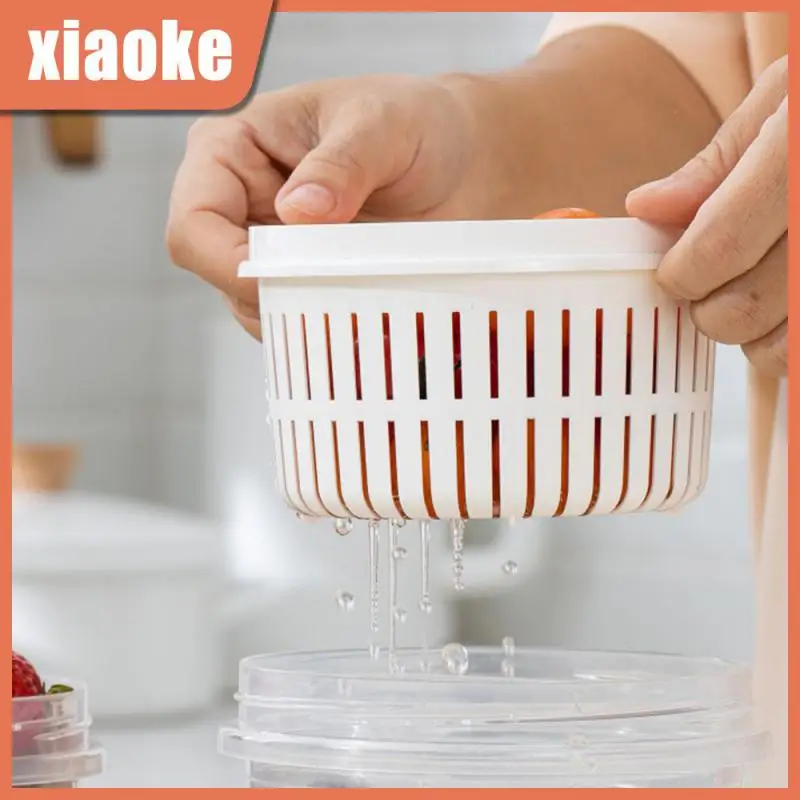 

Fresh-keeping Refrigerator Storage Box Refrigerator Storage Fridge Organizer Kitchen Organize Fruit Boxes Drain Basket Pantry