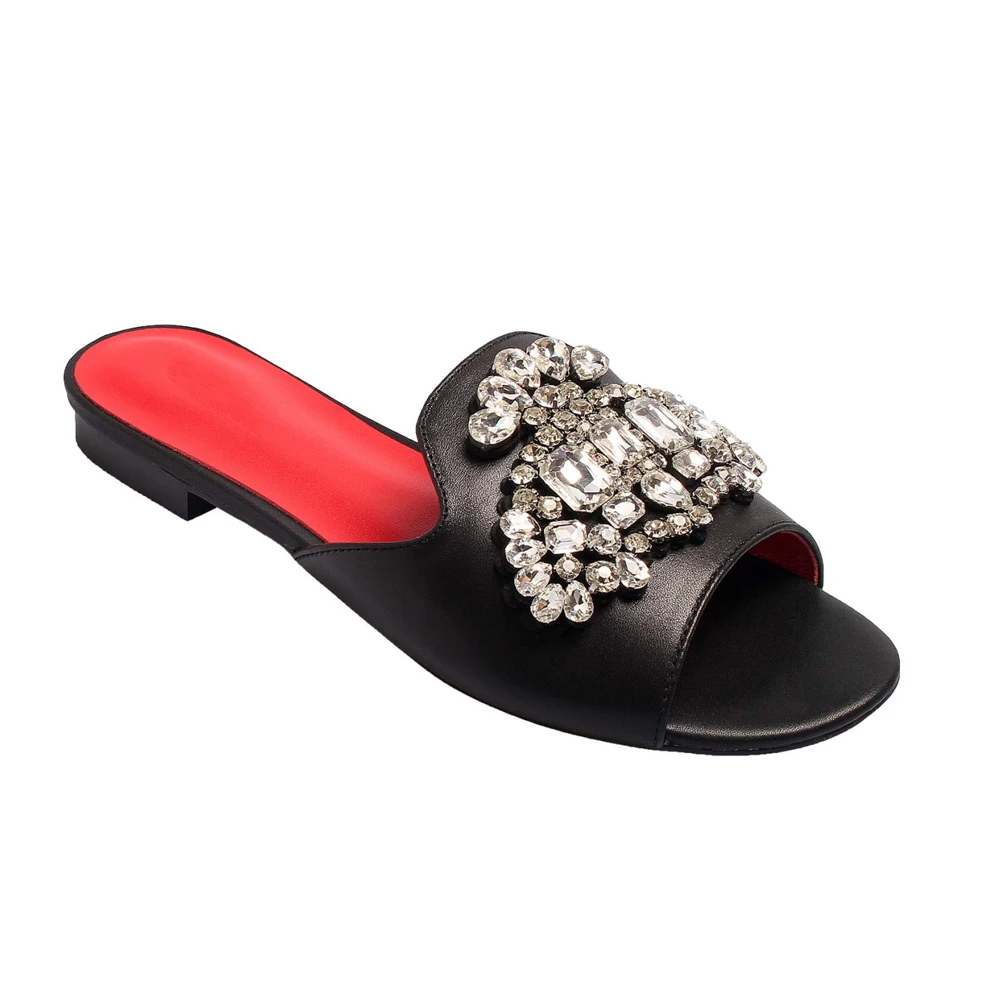 Italy Flat Luxury Sandals Designer Shoes for Women 2022 Slippers,Brand Fittings Sandals Woman Summer Fashion Style Plus Size 44