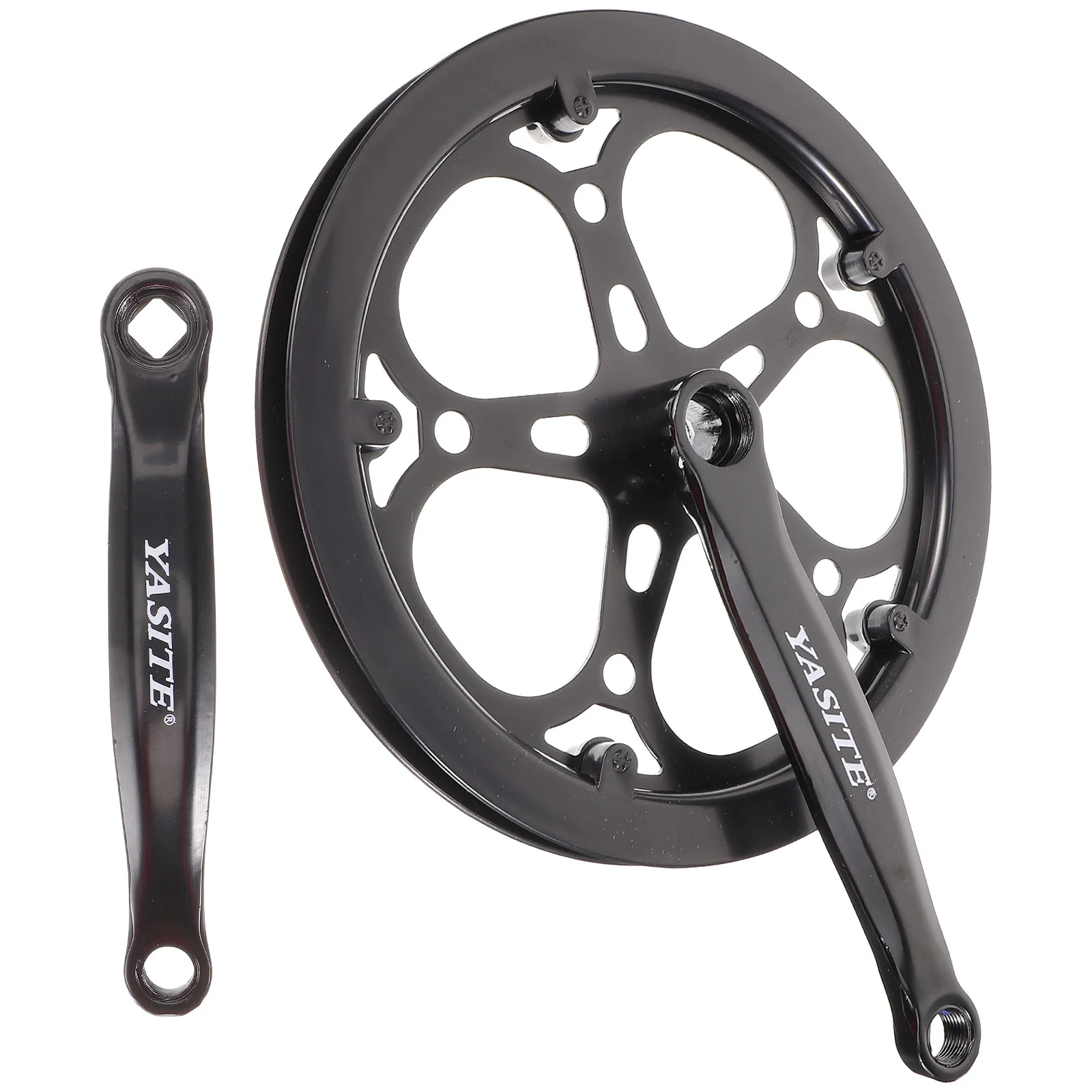 

1 Set Single Ring Bike Crankset Kit Black Single Chain Wheel Bike Accessories
