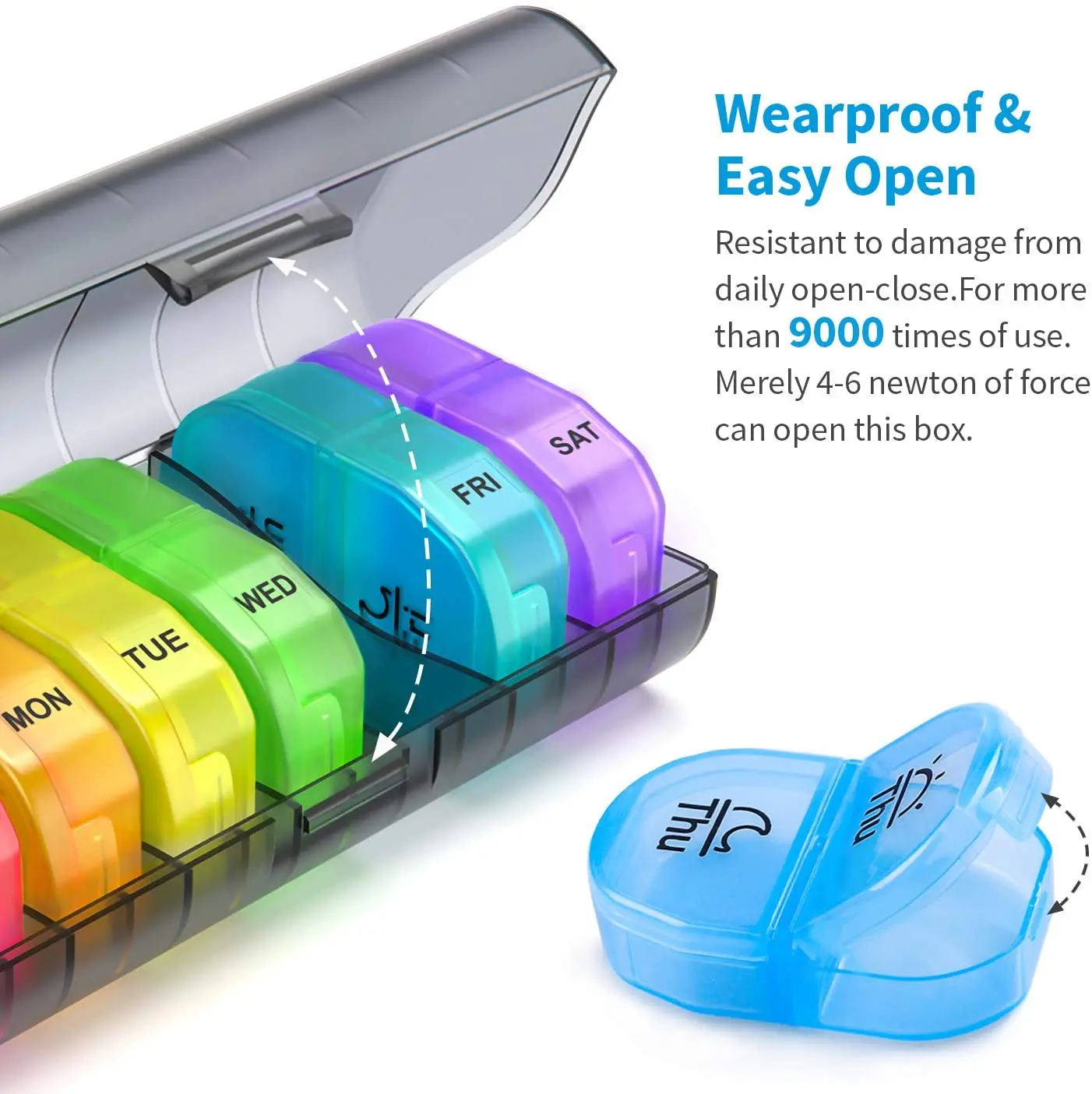 Контейнер-органайзер для таблеток 10 ячеек |