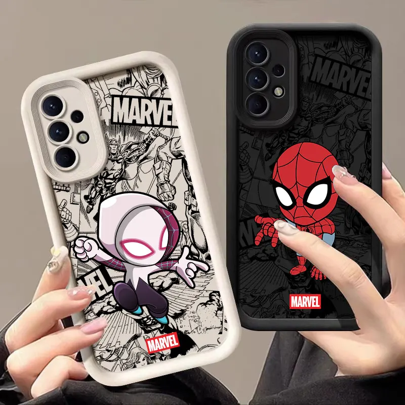 Фото Чехол Marvel Spiderman Gwen для Samsung Galaxy A57 A56 5G A37 A36 A17 A07 A26 A16 A06 A55 A52 A14 A73 A34, силиконовый чехол Ironman №1