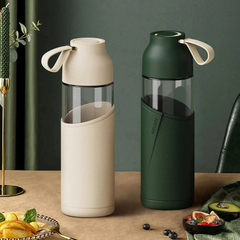 

New Water Bottle with Sleeve Creative Cute Insulated Water Bottle Glass Milk Juice Coffee Cup Waterbottle Eco Friendl
