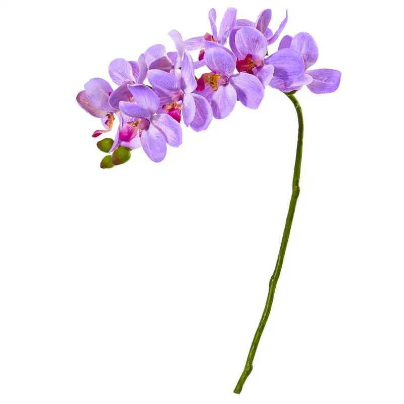 

21in. Phalaenopsis Orchid Artificial Flower (Set of 6), Purple Wedding Party Vase Home Autumn Decoration Fake Flower