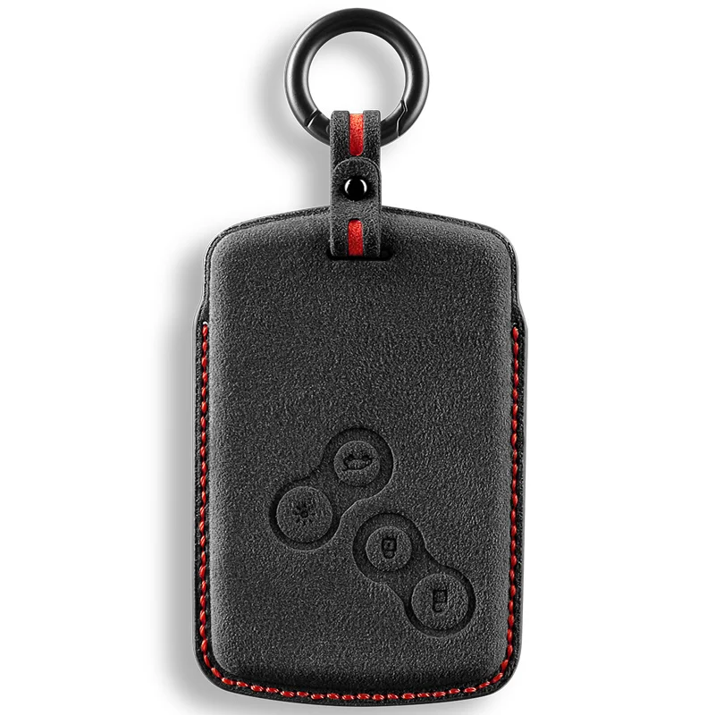 

Car Supplies Suede Leather Key Case Holder Cover For Renault Scenic Nema Duster Megane Kadjar Zoe Clio Logan Car Styling