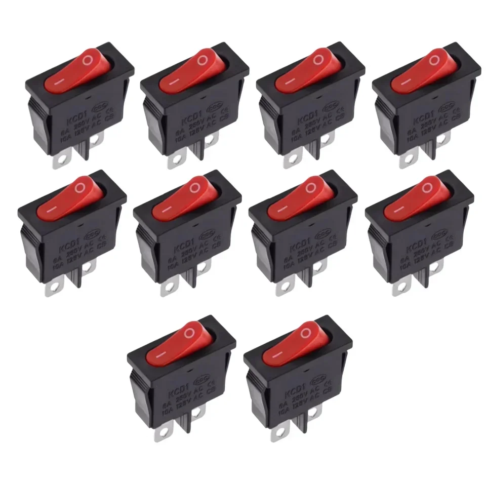 10 шт. 9x21 мм KCD1-110 черный супертонкий кулисный переключатель без/выключения 2-контактный маленький инструментальный выключатель питания