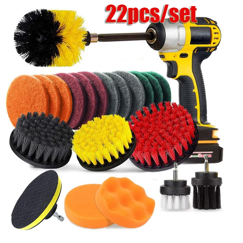 Другой вариант перевода названия товара:Drill Brush Многцелевая чистящая щетка с присоединенными щеточкой для скрабинга, абразивным губкой и длинной насадкой на мощный стиральный инструмент.