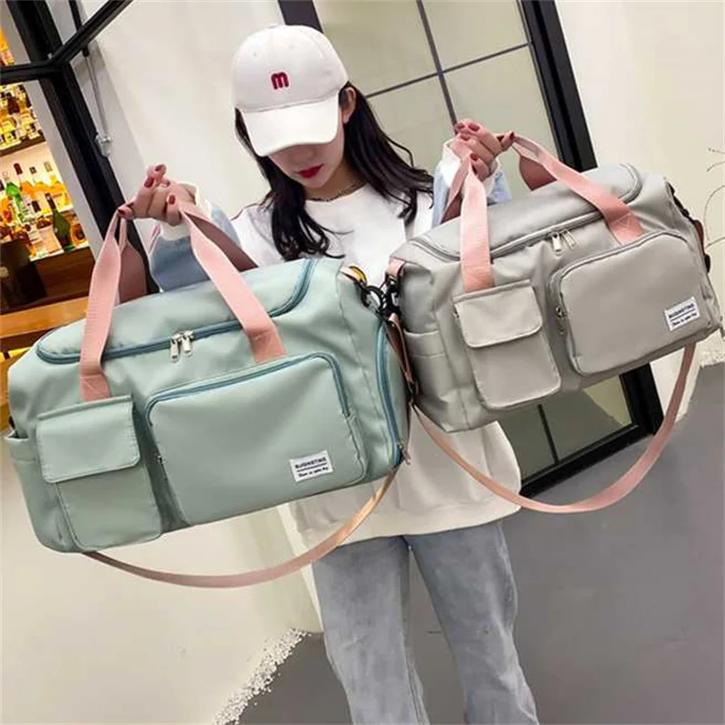 Women Sports Gym Bag Travel Dry Wet Bag Handbag Multifunction Swimming Shoulder Messenger Weekend Fitness Training Bag