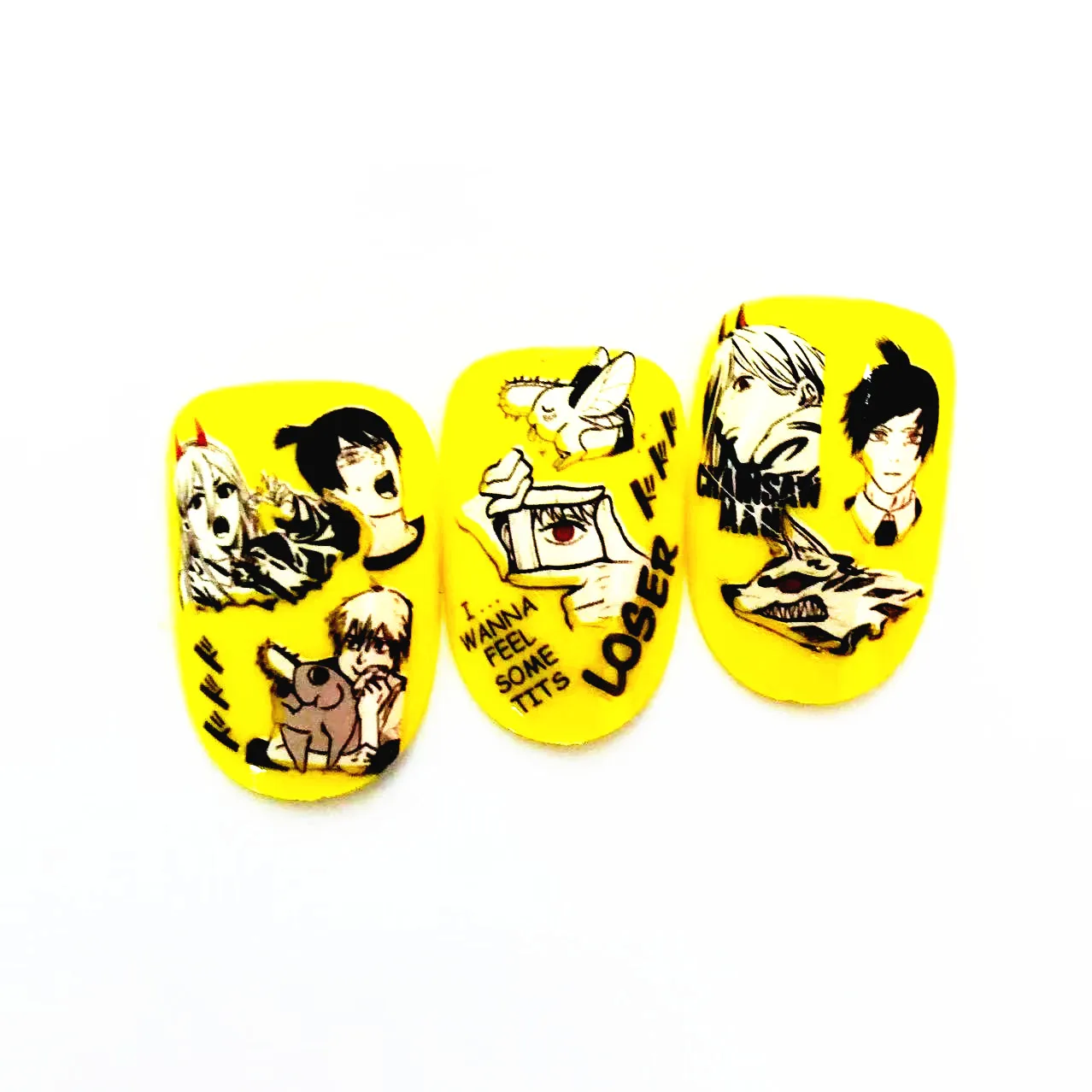 

TSC-298-299 Chainsaw Man チェンソーマン 3d Nail Art Stickers Decal Slider Template Diy Nail tool Decorations