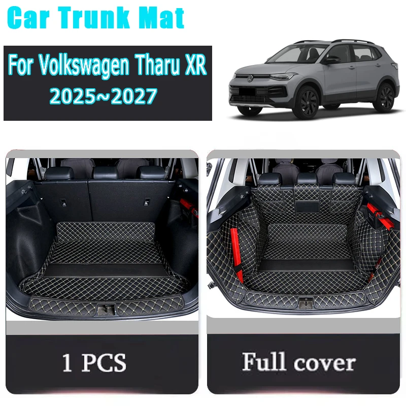 Фото Коврик в багажник автомобиля для Volkswagen VW Tharu XR Taos 2025 2026 2027, кожаный коврик для багажника, коврик для багажника, авто аксессуары для интерьера №1