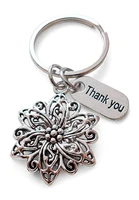 thank you flower pendant keychain teachers day gift family gift keychain