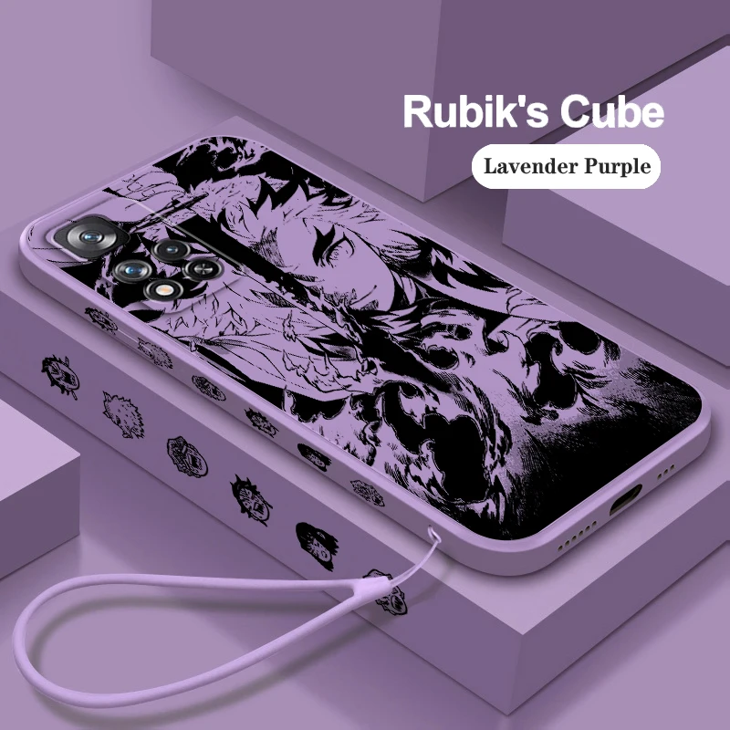 

Anime Comics Demon Slayer Phone Case For Redmi Note 12 11 11S 11T 10S 10 9S 9T 9 8T 8 Pro Plus 5G Liquid Left Rope Cover