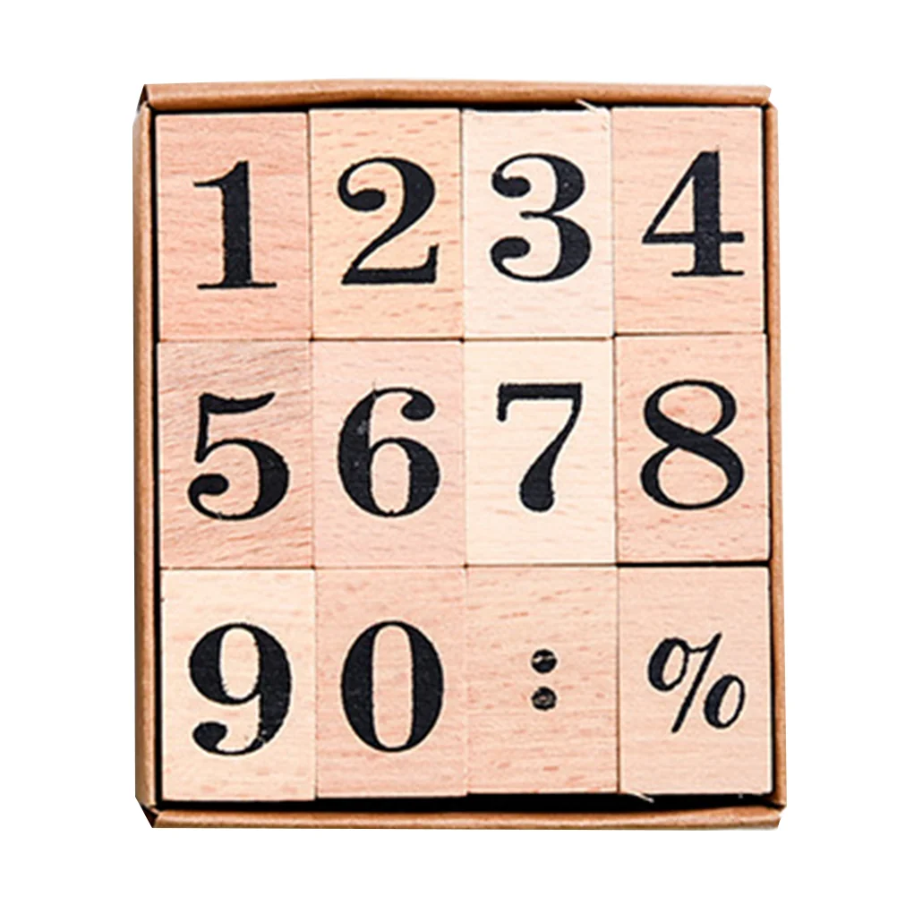 

Stamps Stamp Wooden Decorative Scrapbook Making Number Wood Diy Rubber Household Kit Letter Block Stamper Carved Seal Diary Ink