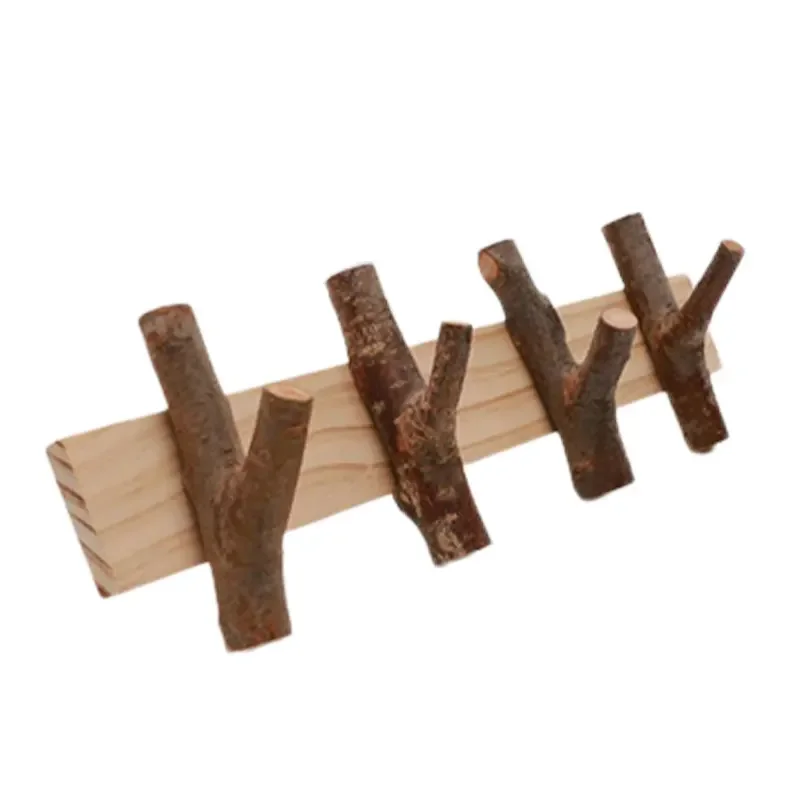 

Вешалка для одежды и шляп, настенная деревянная вешалка для пальто, вешалка для одежды в скандинавском стиле с крючками, мебель для гостиной, экономия места