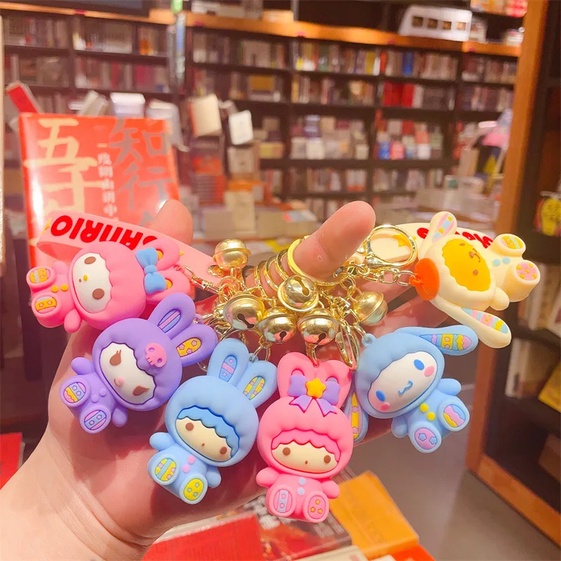 

Sanrio Cinnamoroll Kuromi Melody Little Twin Star Pom Purin милый мультяшный Пасхальный кролик кукла брелок кавайная игрушка