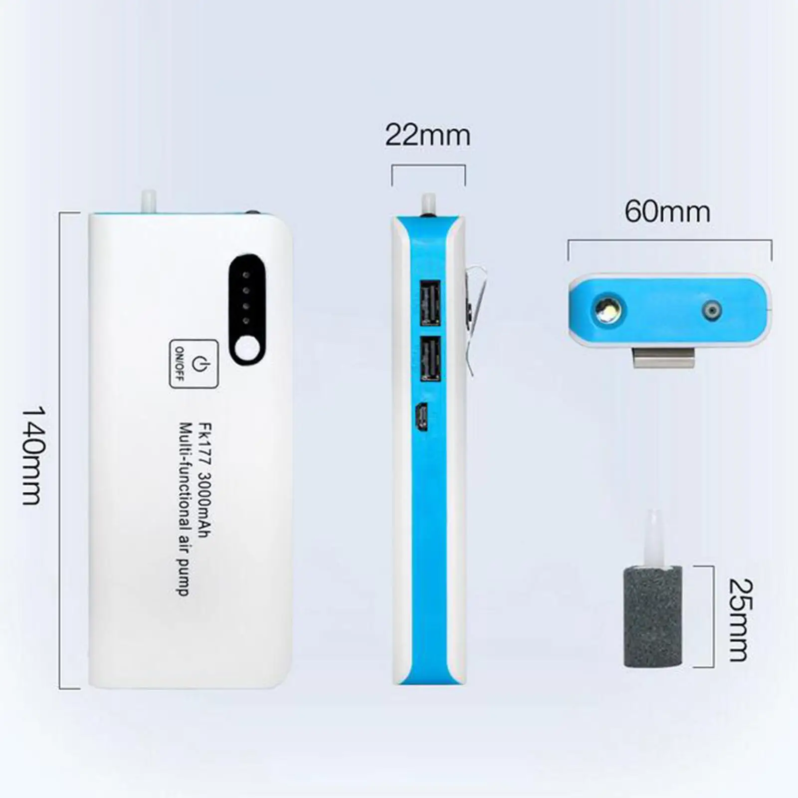 Воздушный насос для аквариума воздушный аэратор кислородный фильтр USB-пузырь