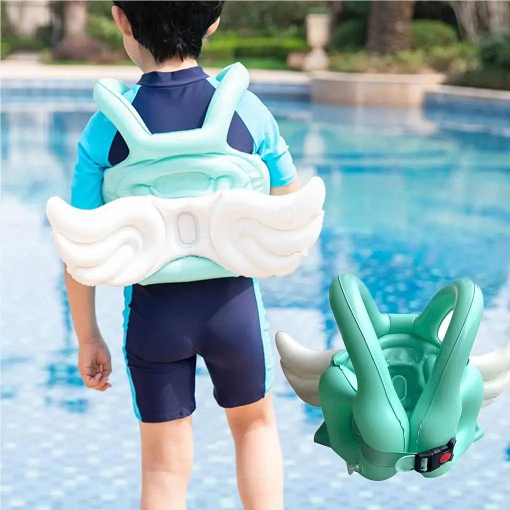 

Children Angel Wings Swimming Ring Adjustable Inflatable Vest Life Jacket Swim Training Aids Good Sealing for Kids