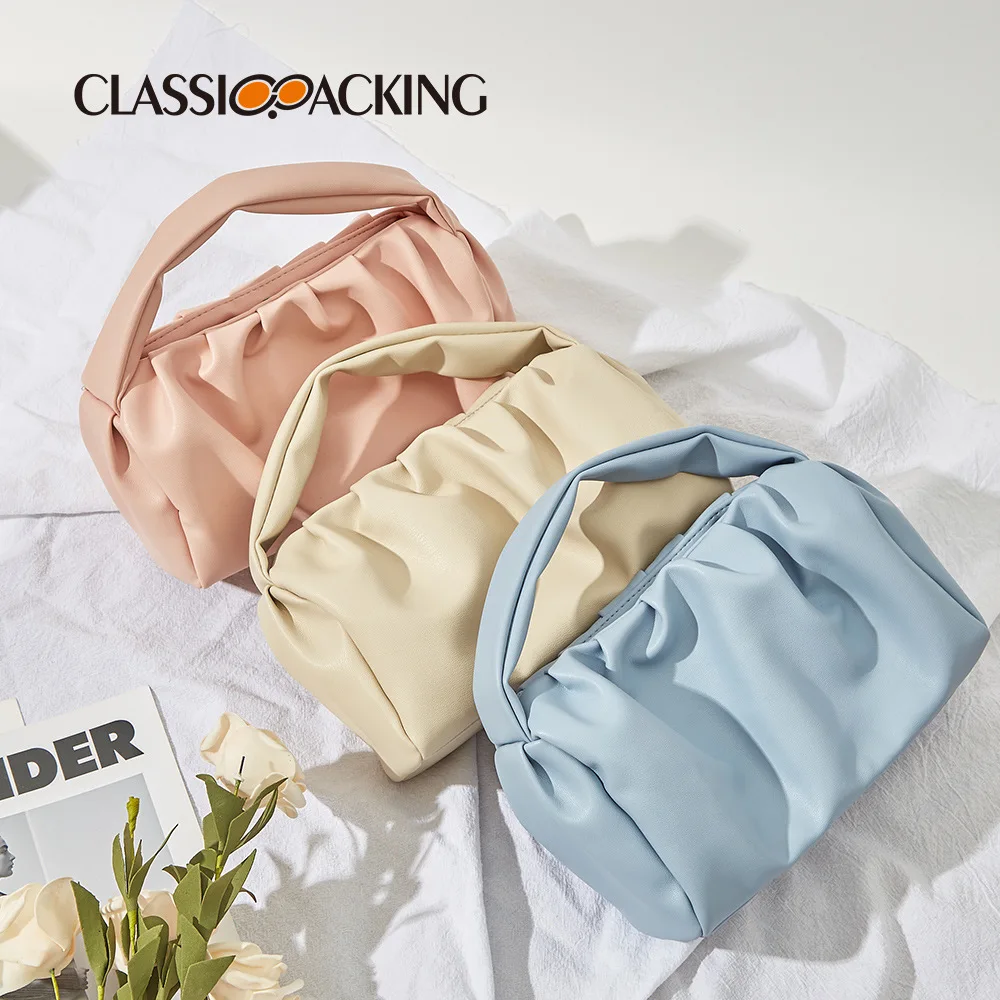 

Simple Cloud Bag Ins Texture Solid Color Women's Handbag Trendy All-Match Internet Celebrity Hand Bag Cosmetic Bag