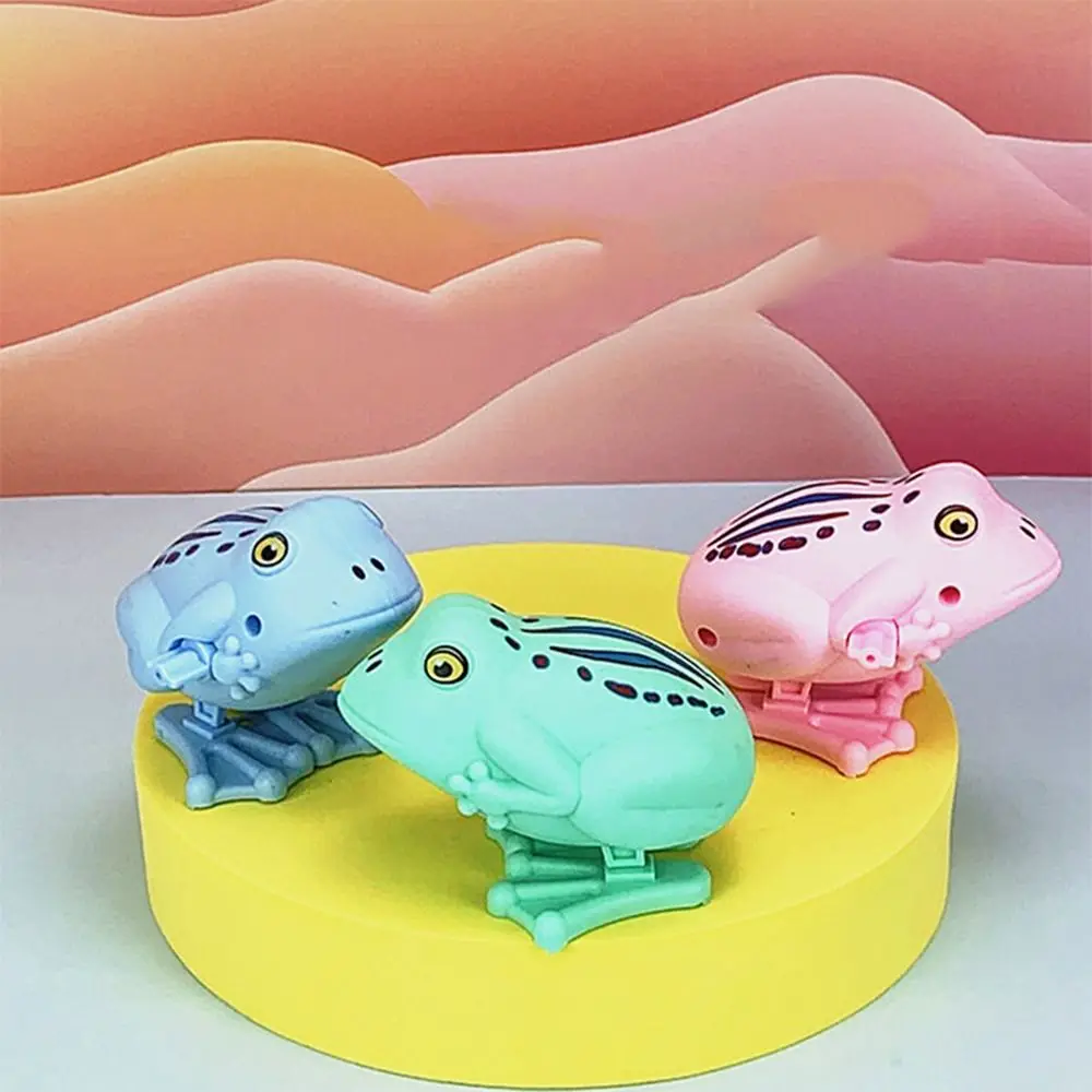 

Cartoon Design Jumping Frog Clockwork Toy Random Color Frog Wind Up Toy