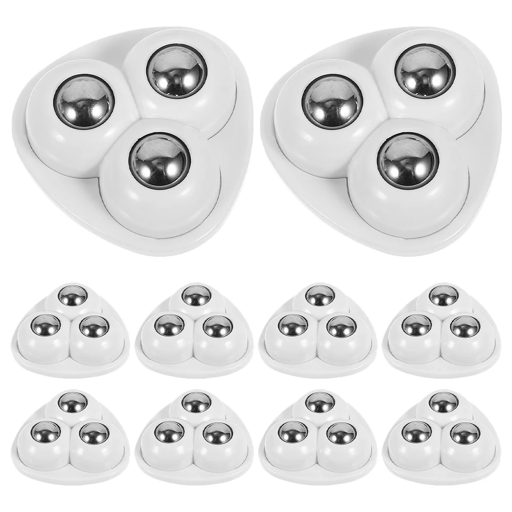 

16 Pcs Furniture Wheels Casters Stainless Steel Paste Universal Stick Self Adhesive Small White Plastic Projects