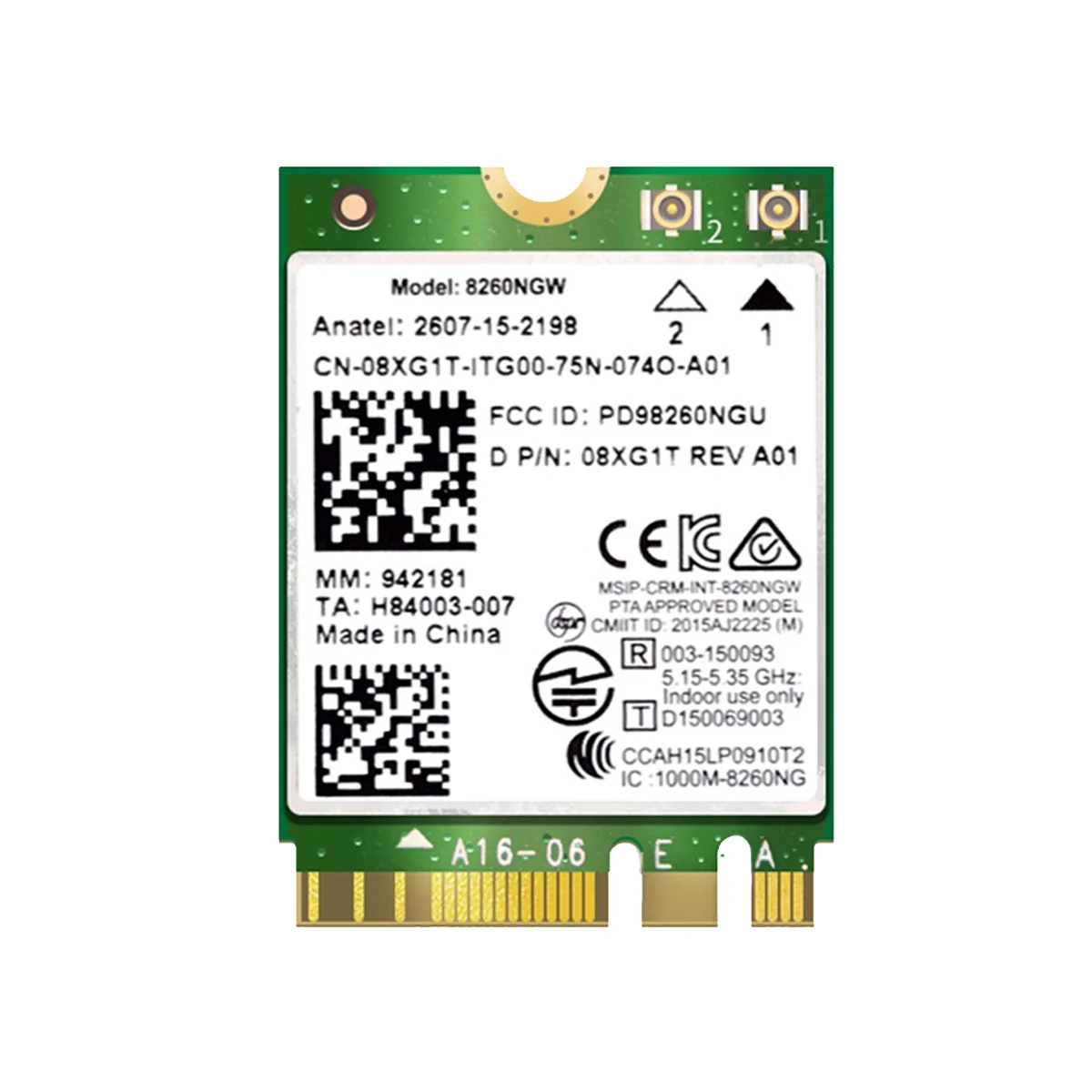 

8260 8260NGW Wi-Fi карта 2,4G/5 ГГц 867M Bluetooth 4,2 NGFF M.2 Wi-Fi модуль беспроводной карты для Intel AC