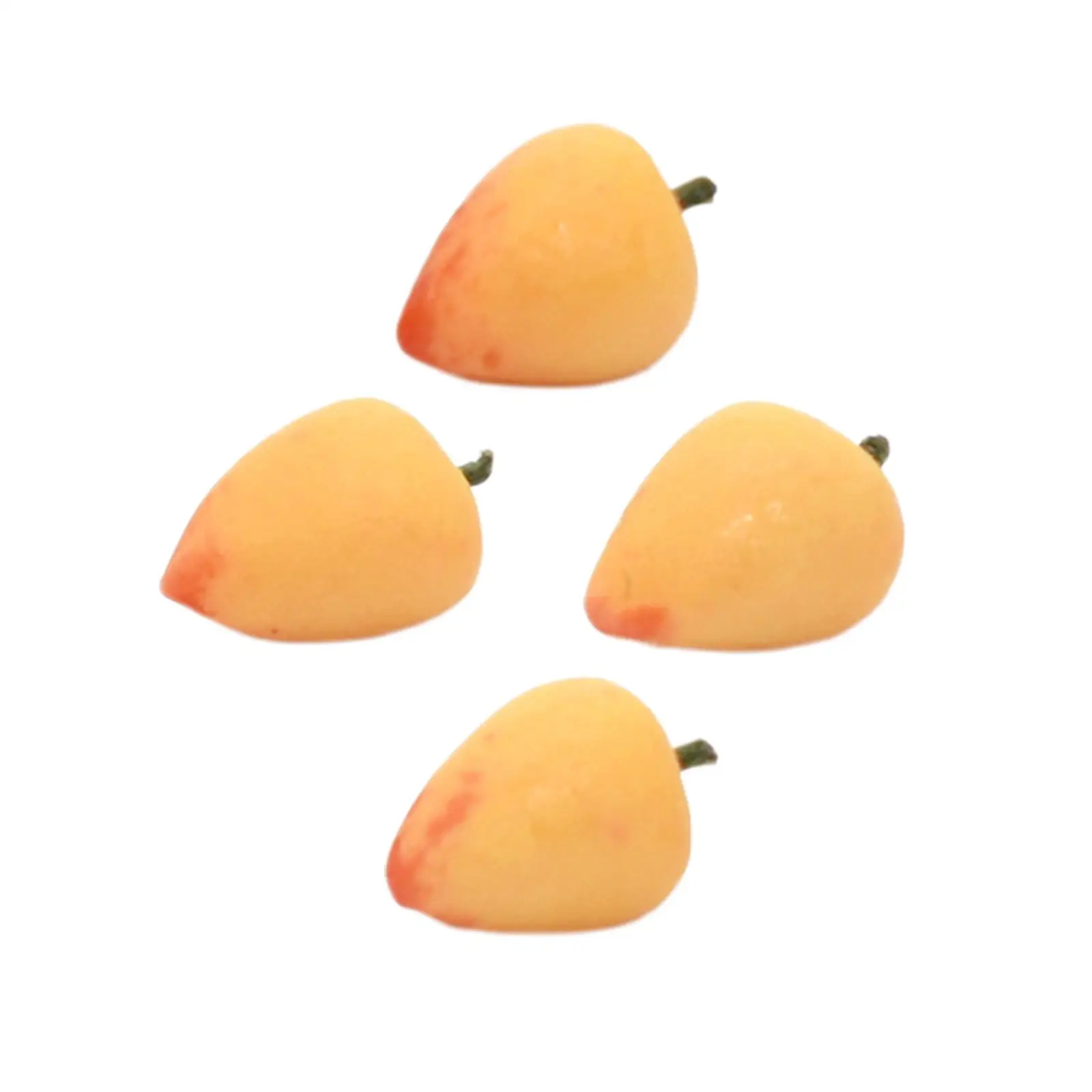 

4 шт. 1:12 кукольный домик желтого персика, ролевые аксессуары для детской комнаты, игрушки, столовая, кухня, Миниатюрные модели фруктов, Декор