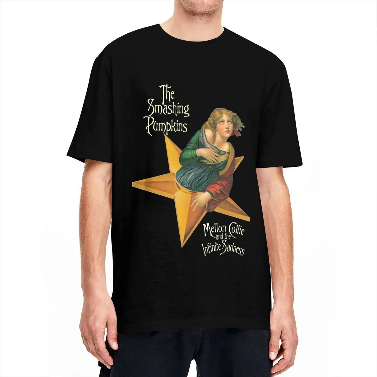 Фото Футболка The Smashing Pumpkins Beach Mellon Collie and the Infinite Sadness Y2K, хлопковая футболка для мужчин, футболки №2