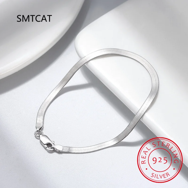 

Браслет из серебра 925 пробы с лезвием 4 мм 20 см