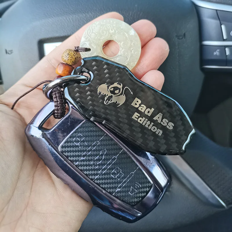 

Забавный брелок для ключей из углеродного волокна для Jeep VW Skoda BMW Audi Mercedes Ford Hummer Kia Ram