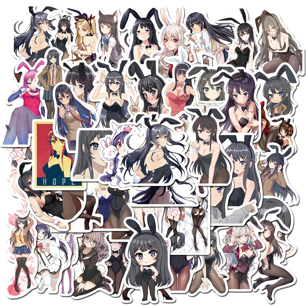 

10/30/50PCS Anime Image Sexy Bunny Girl Graffiti Stickers Suitcase Laptop Guitar Waterproof Stickers Wholesale